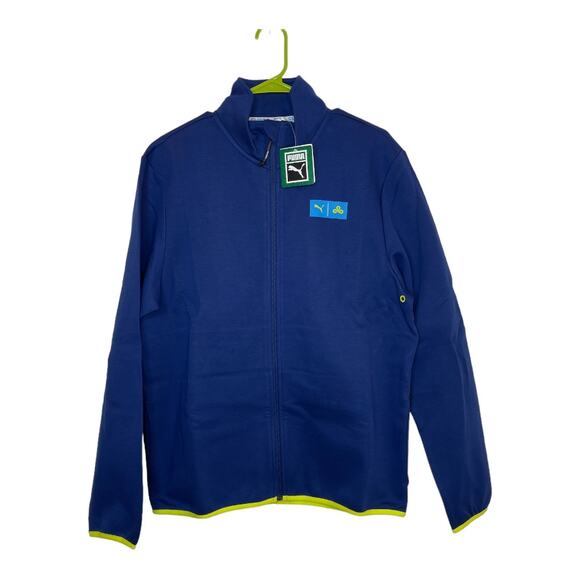 Puma Cloud 9 New Overpowered Full-Zip Elektro Blue Jacket Size Medium - Picture 1 of 6